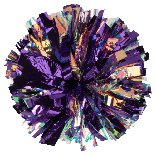 Laser + Purple Metallic Show Poms