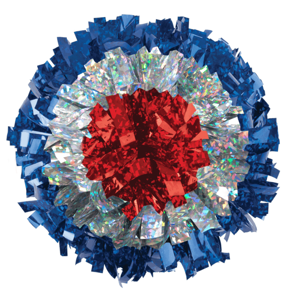 Custom Bullseye Specialty Show Poms