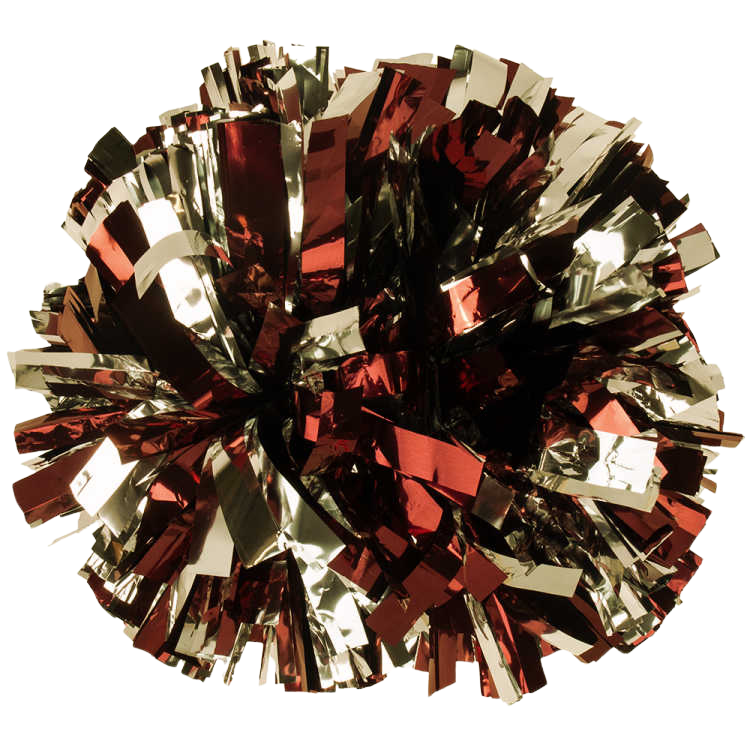 Maroon and Gold 2 color metallic pom