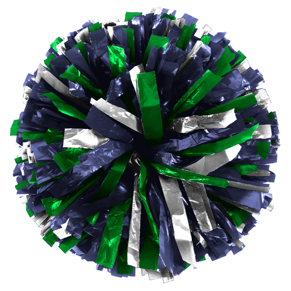 Custom 3-Color Metallic Lite & Junior Show Poms