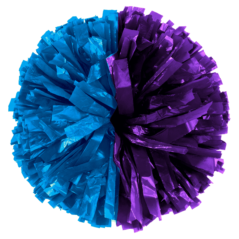 Custom Half & Half Metallic Junior & Lite Poms