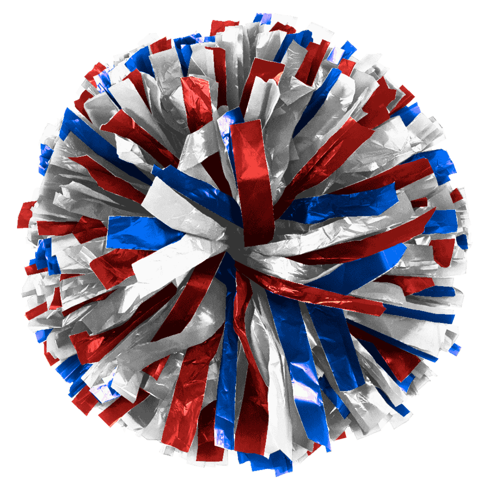 Custom 3-Color Metallic Show Poms