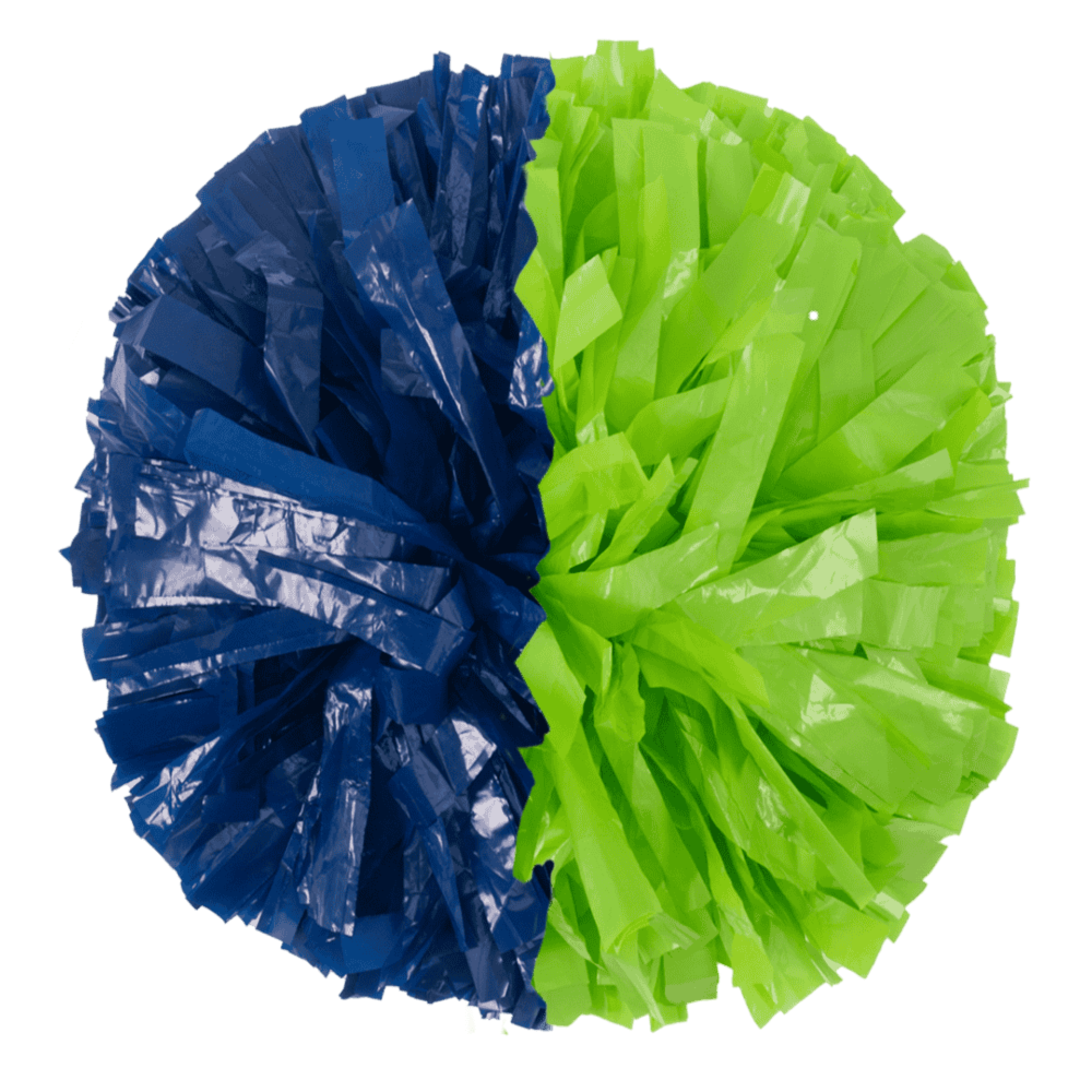 Custom Half & Half Plastic Show Poms