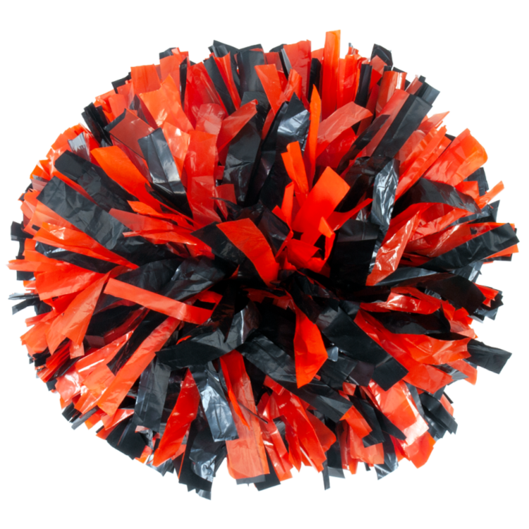 Black and Orange 2 color plastic pom