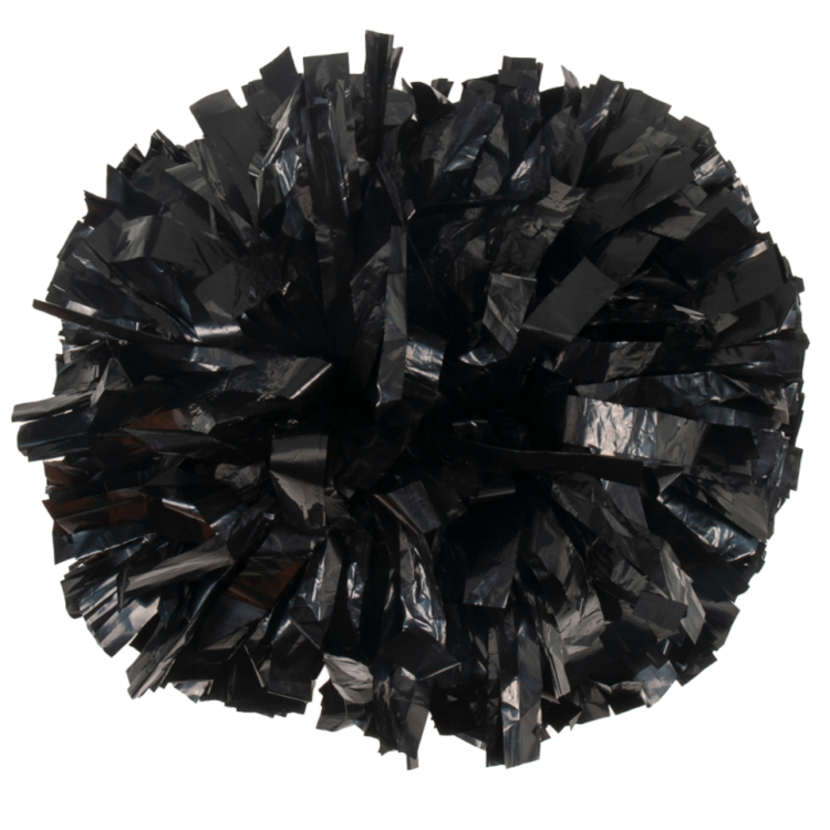 Black plastic pom