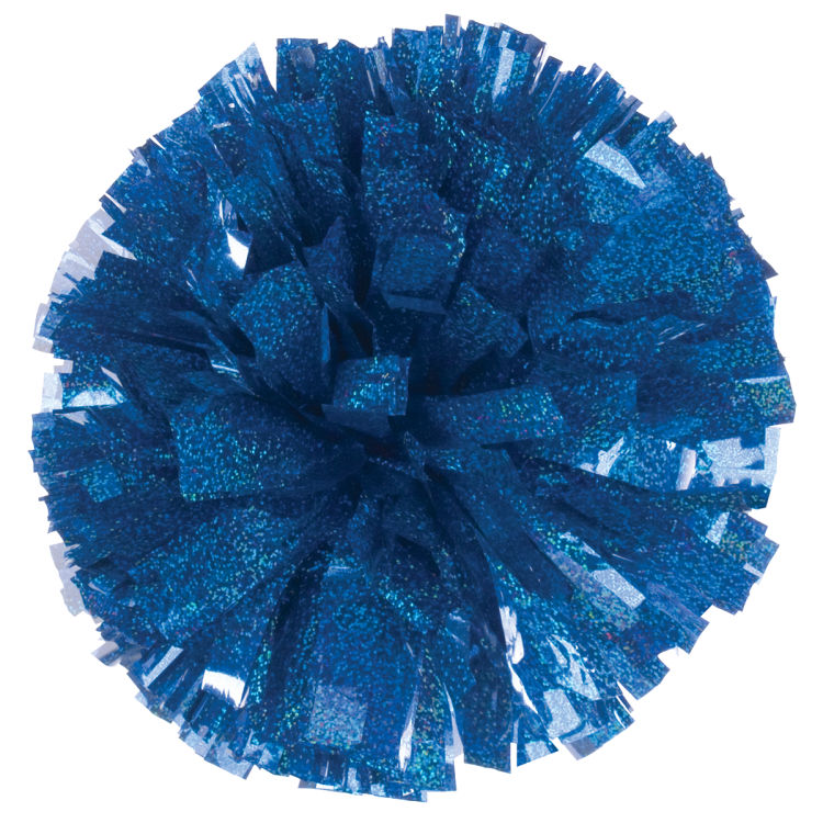 Blue Sparkle Holographic Poms