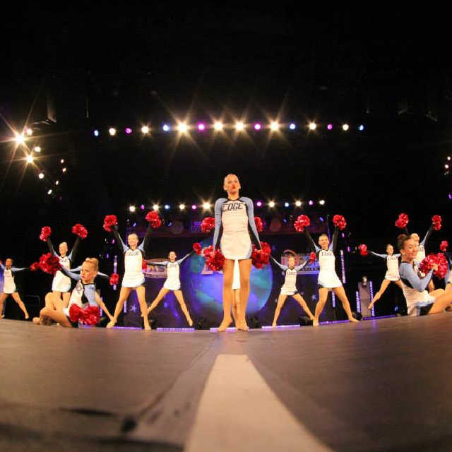 Red Metallic Custom Show Poms