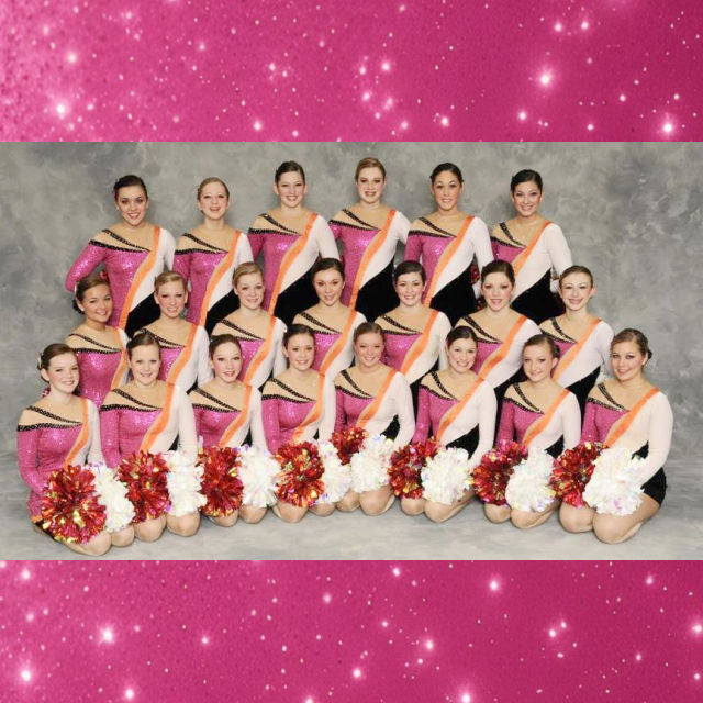 Sparkle Coral Metallic Poms