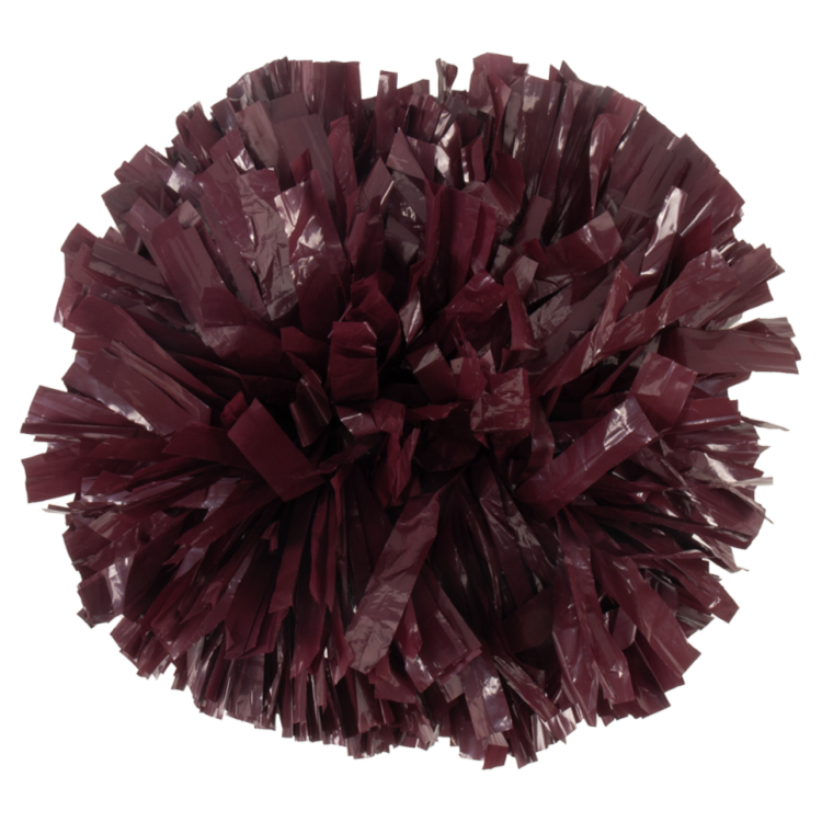 Maroon plastic pom