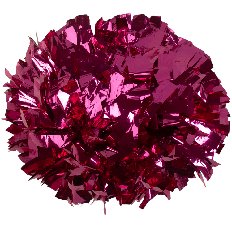 Pink metallic pom