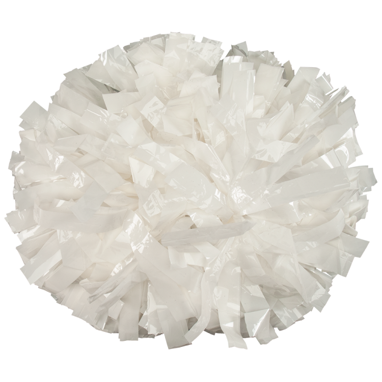 White metallic pom