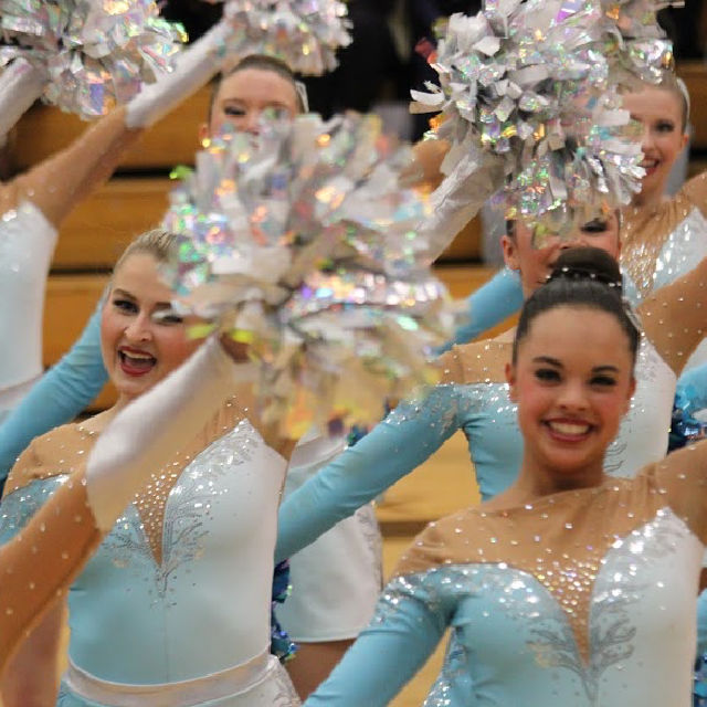 White & Silver Crystal Holographic Poms