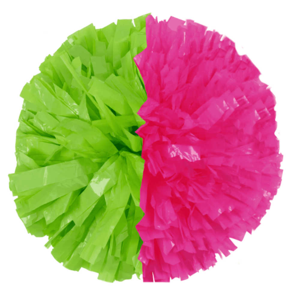 Custom Half & Half Wet Look Show Poms