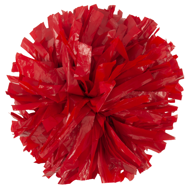 Red plastic pom