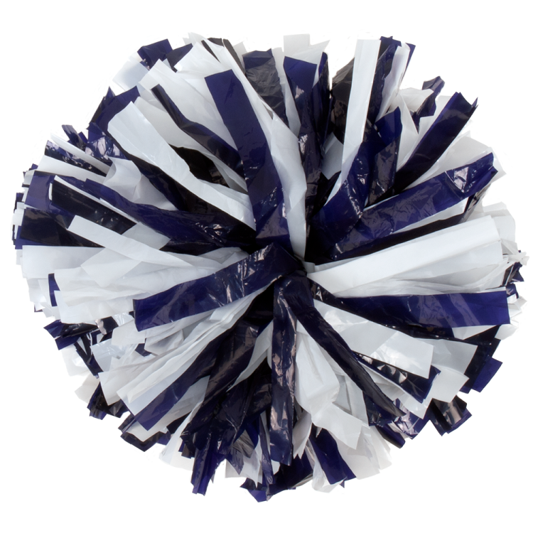 Navy Blue and White plastic lite pom