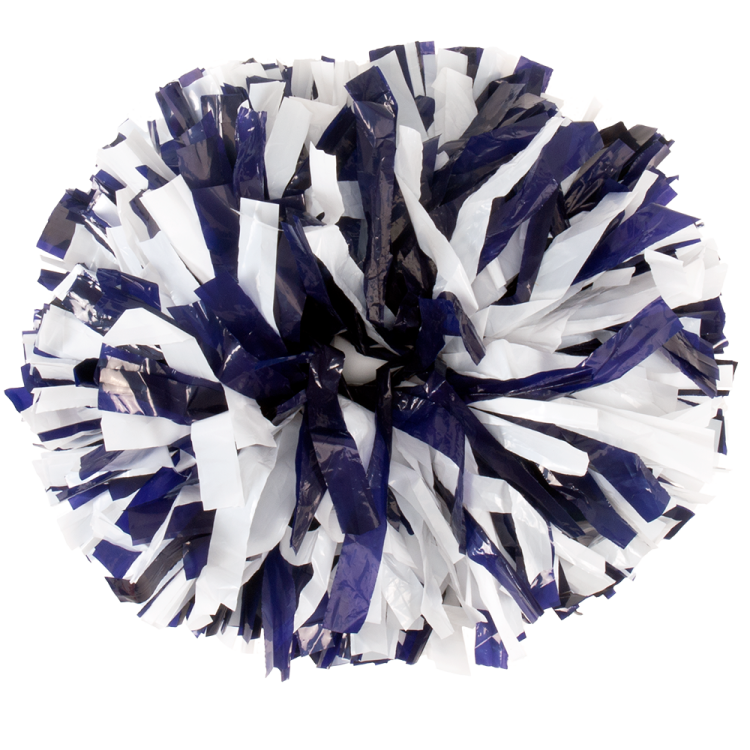 Purple and White 2 color plastic pom