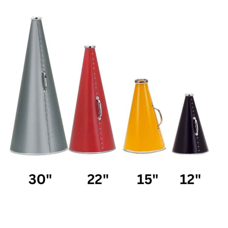 Riveted Megaphone Sizes 30" 22" 15" 12"