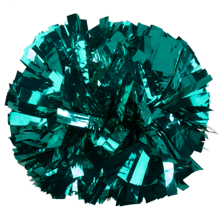 Teal metallic pom