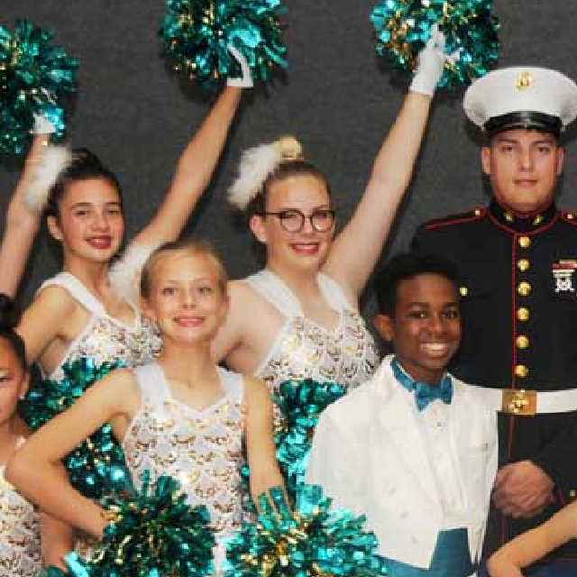 Teal with Gold Flash Junior Metallic Poms