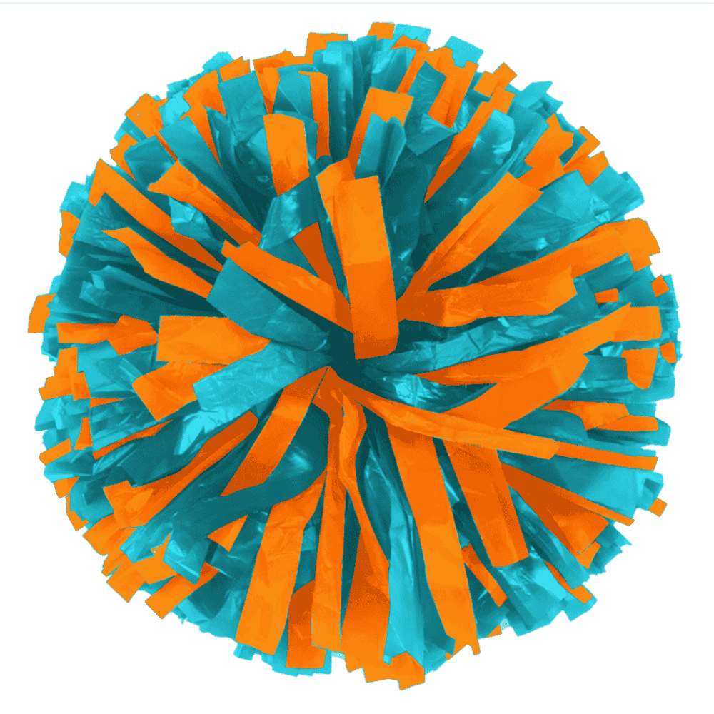 Metallic-Plastic Custom Mix Junior & Lite Show Poms