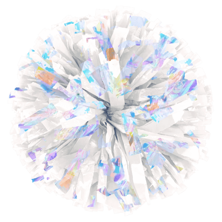 White & Laser Flash Pom Balls (E-Z Order)