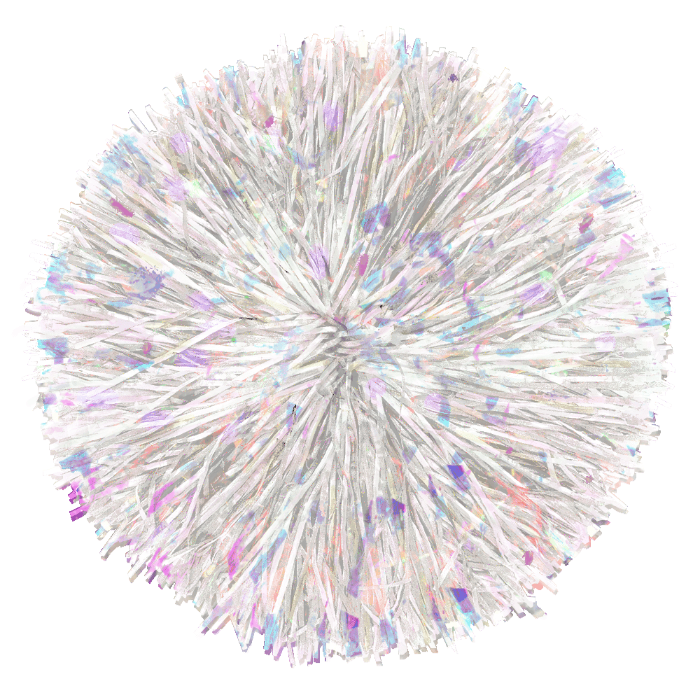 Custom Laser Narrow Streamer Poms