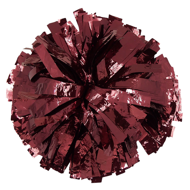 Maroon metallic pom