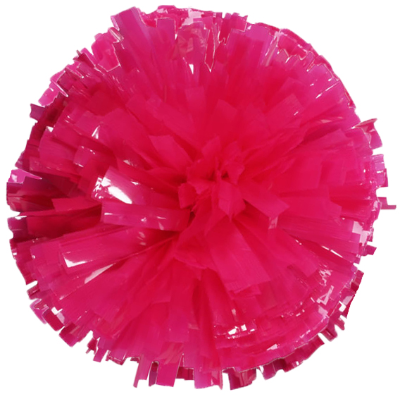 Flourescent Pink pom pom for dance and cheerleading