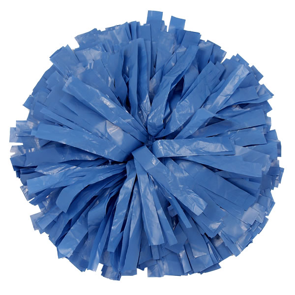 columbia blue Wet Look pom pom for dance and cheerleading performances