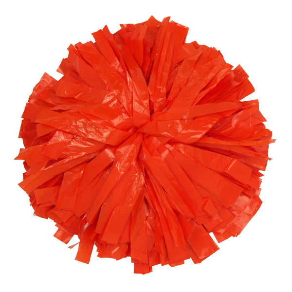 Denver Orange Plastic pom pom for dance and cheerleading performances