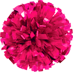 Hot Pink Metallic Pom Pom for dance and cheerleading