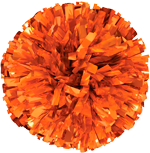 Orange Metallic Pom Pom for dance and cheerleading