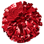 Red Metallic Pom Pom for dance and cheerleading