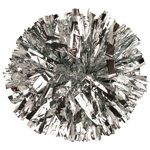Silver Metallic Pom Pom for dance and cheerleading