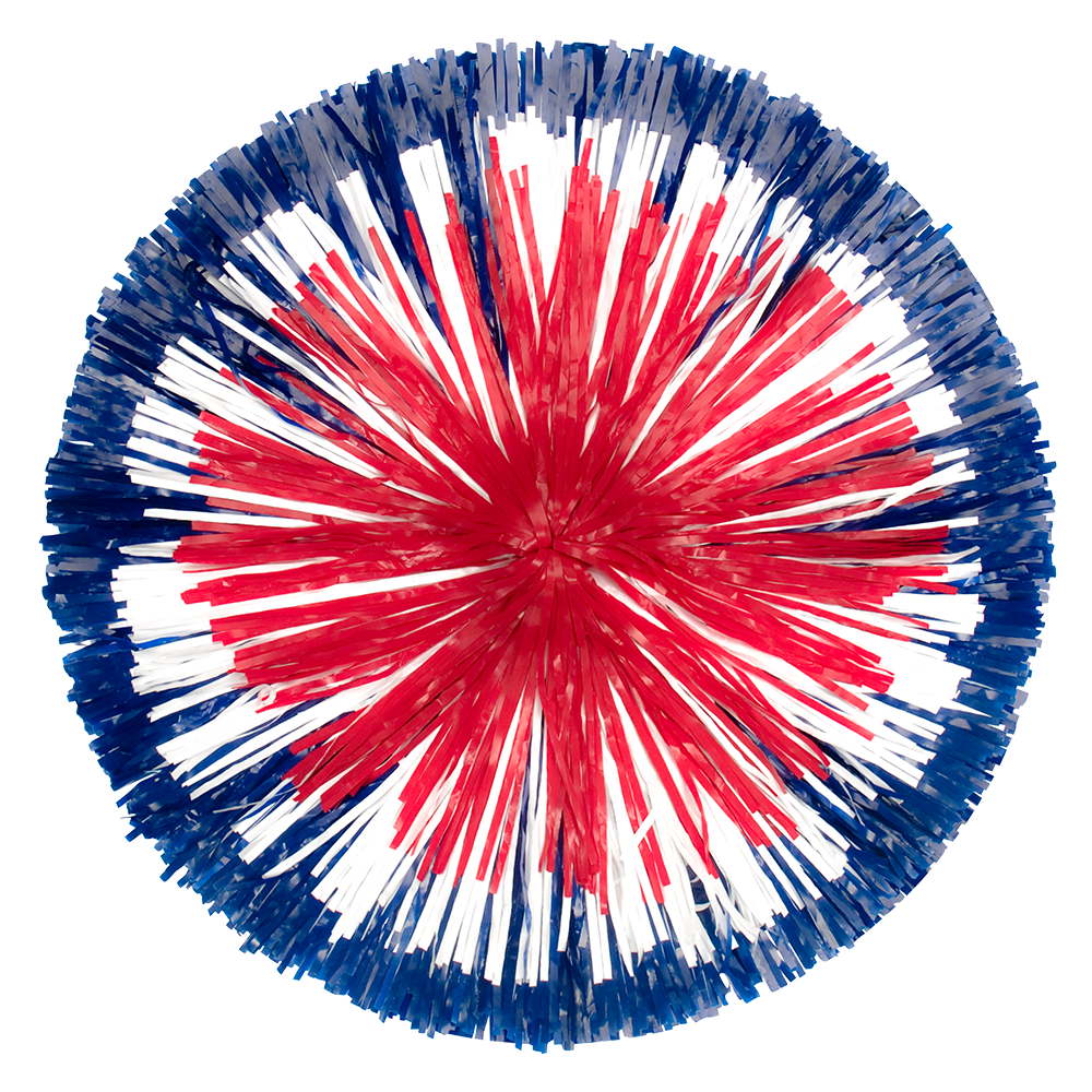 Custom Plastic Narrow Streamer Poms | Bullseye
