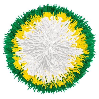 Custom Plastic Narrow Streamer Poms: Bullseye