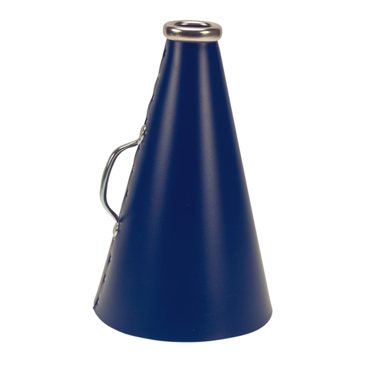 Royal Blue 12 inch riveted megaphone with handle