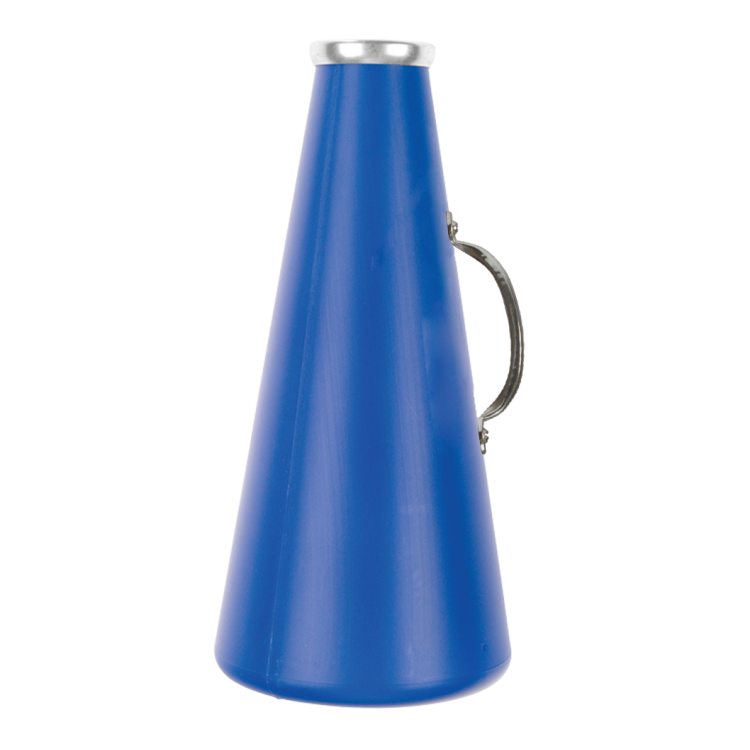 Royal Blue 13 inch molded plastic megaphone