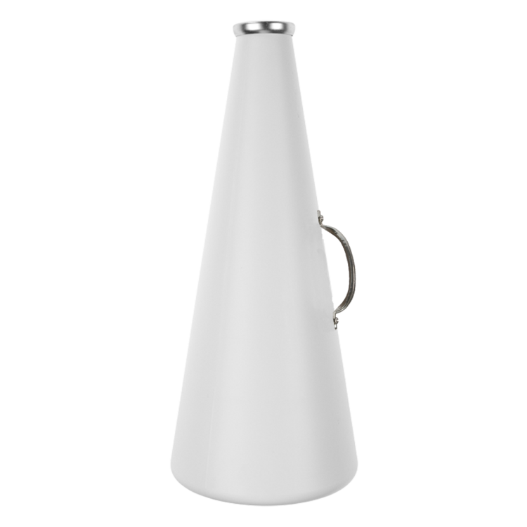 White 19 inch molded plastic megaphone