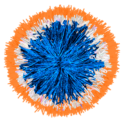 Custom Specialty Narrow Streamer Poms: Bullseye