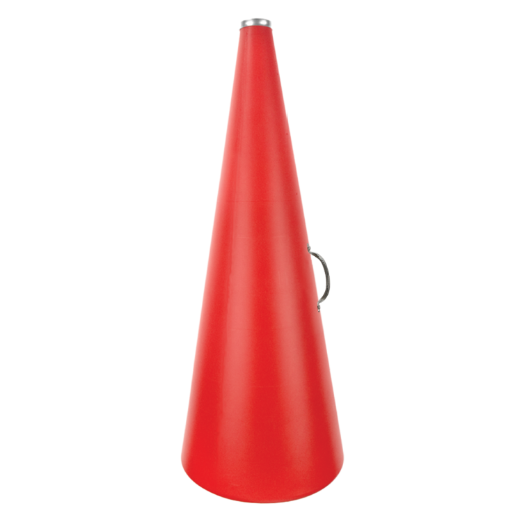Red 32 inch molded plastic megaphone