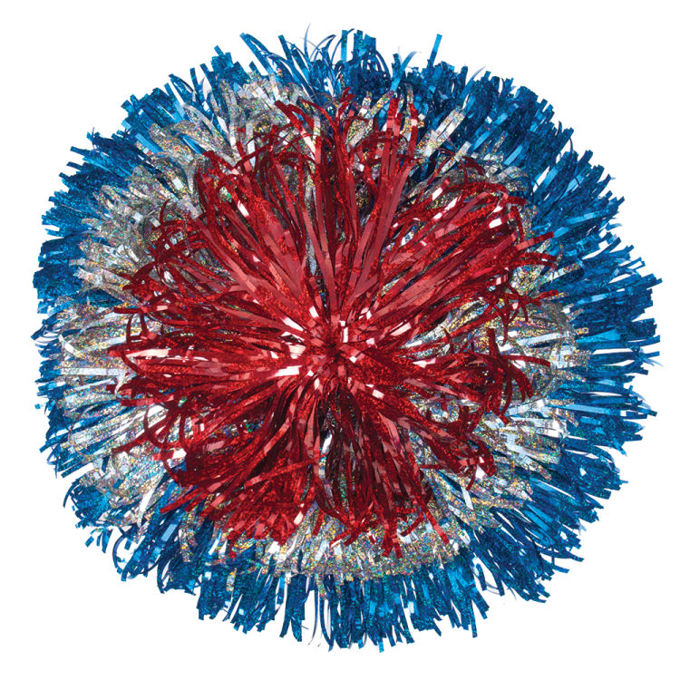 Custom Specialty Material Narrow Streamer Poms | Bullseye