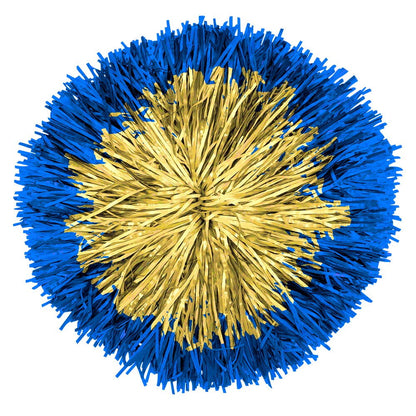 Custom Metallic Narrow Streamer Poms: Bullseye