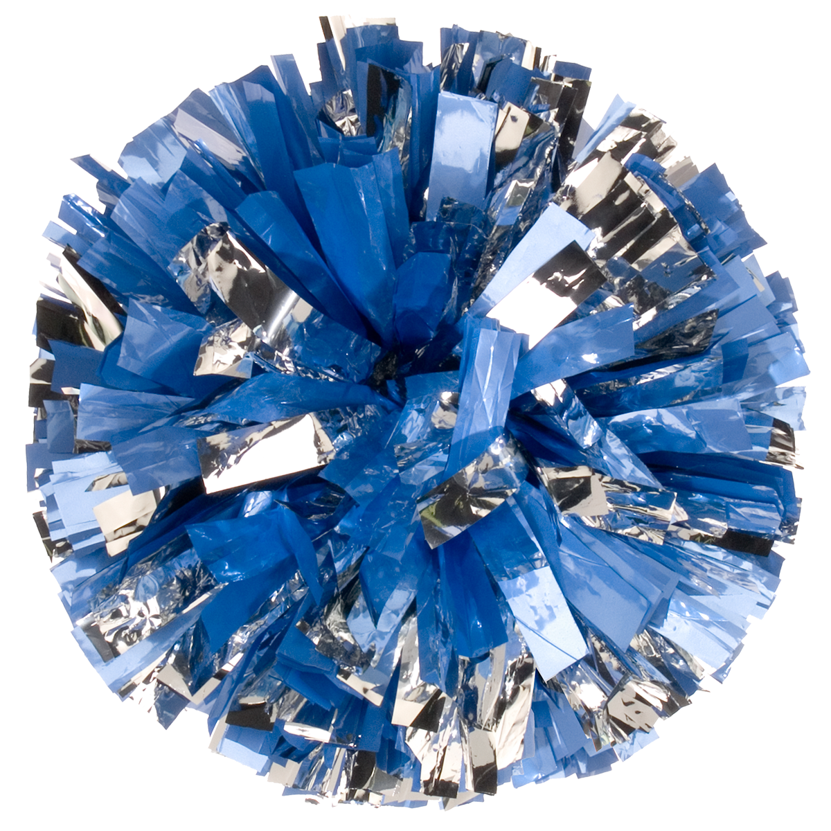 Columbia Blue and Metallic Silver plastic and metallic pom