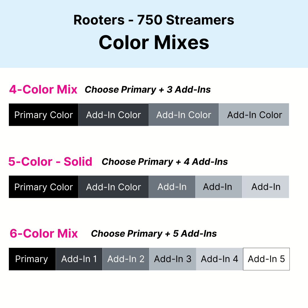 Plastic Rooter Poms - 750 Streamers [Qty 2500+]