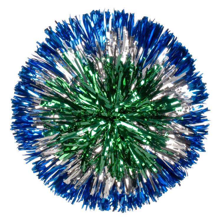 Custom Metallic Narrow Streamer Poms | Bullseye