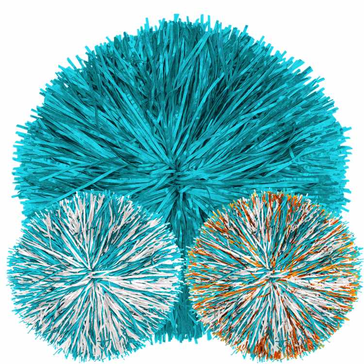 [X-Long/Full] Custom Metallic Narrow Streamer Poms: 1, 2 or 3 Colors