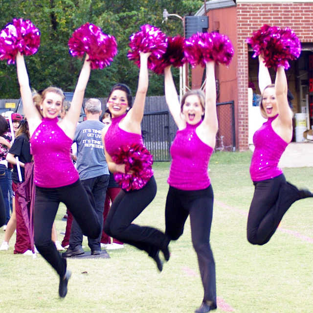 Hot Pink Metallic Poms (Quick Ship!)