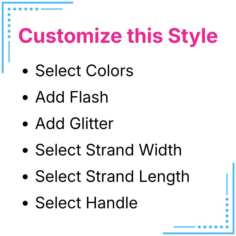 Custom Solid Metallic Show Poms
