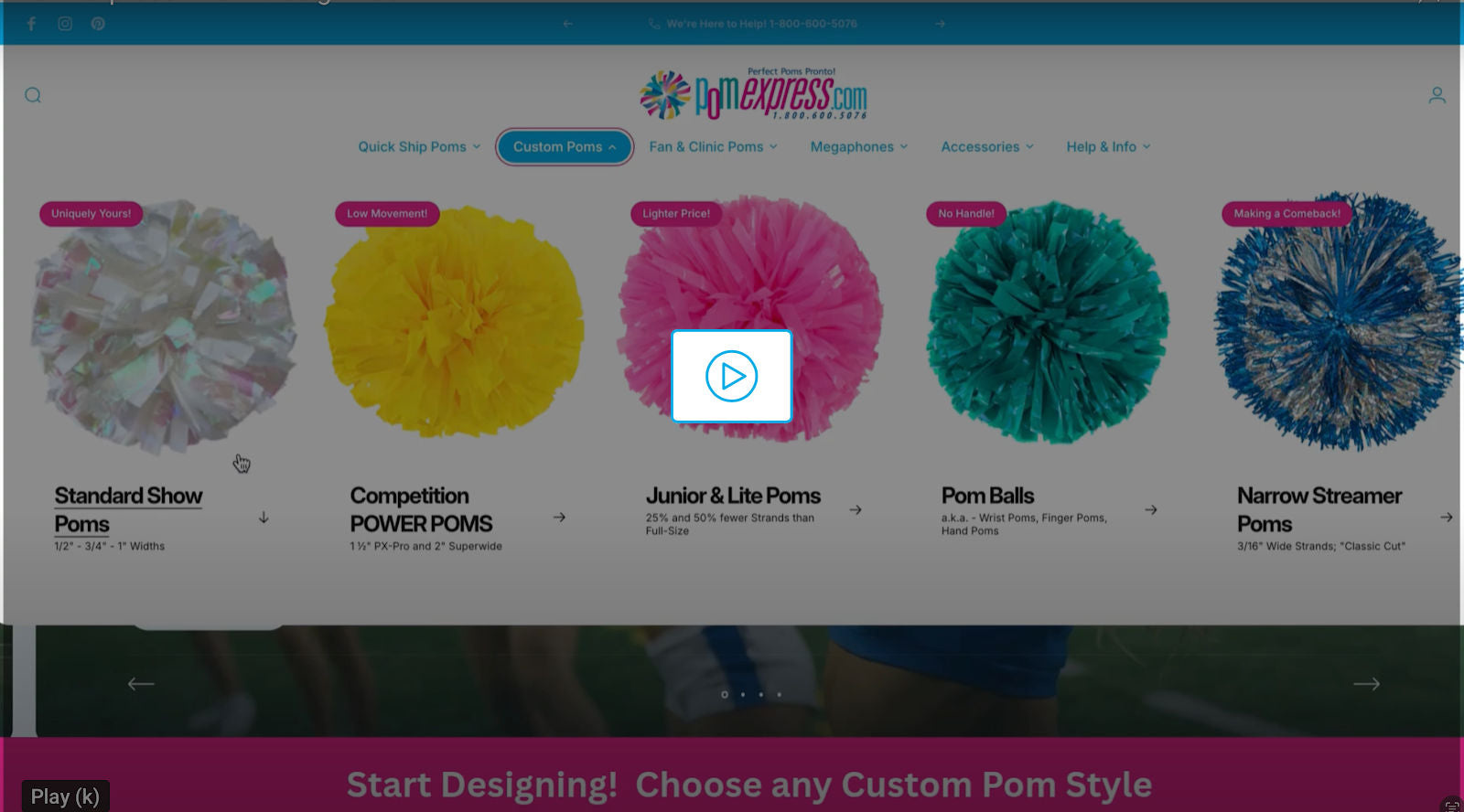 Load video: Pom Express Pom Design Tool